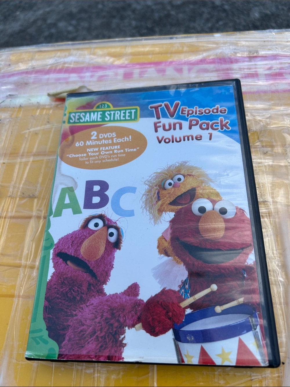Sesame Street Colorful Character DVD Cover - Blue, Red, Purple